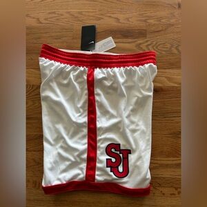 Nike Men's White and Red Athletic Shorts